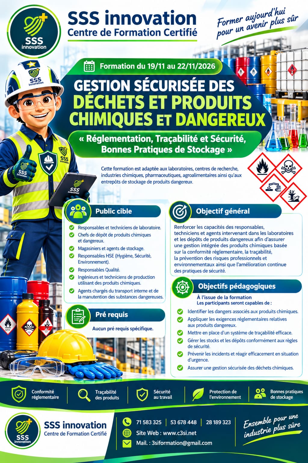 formation  Gestion Sécurisée des déchets et Produits Chimiques et Dangereux 